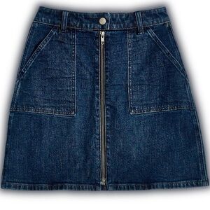 Madewell ‘Denim Utility Zip Mini Skirt’ in “Kinsey Wash” Size 25